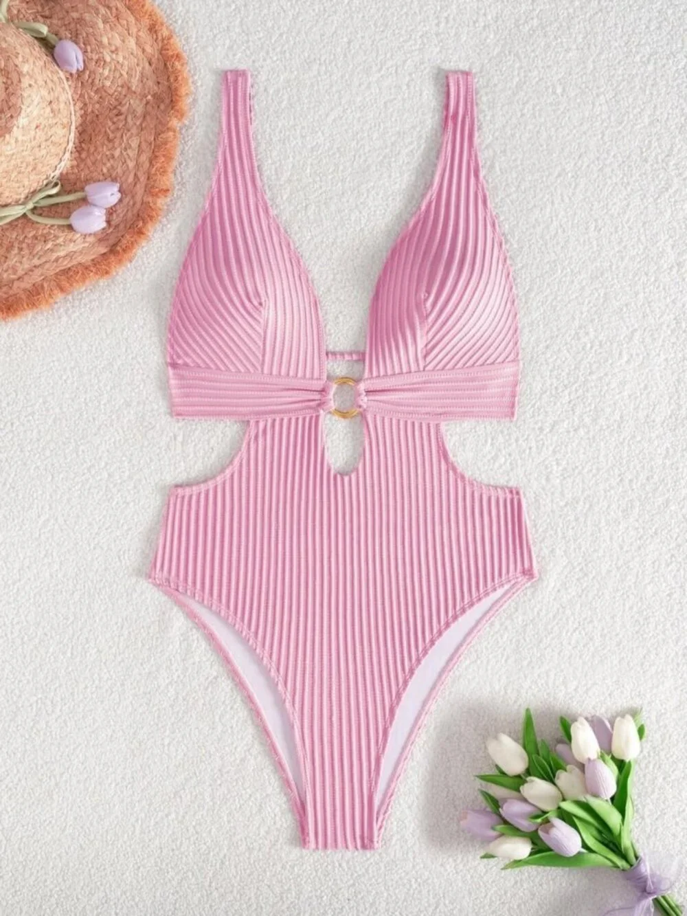 Sexy High Cut Cheeky One Piece Swimsuit | Plunge V Neck Monokini for Beach